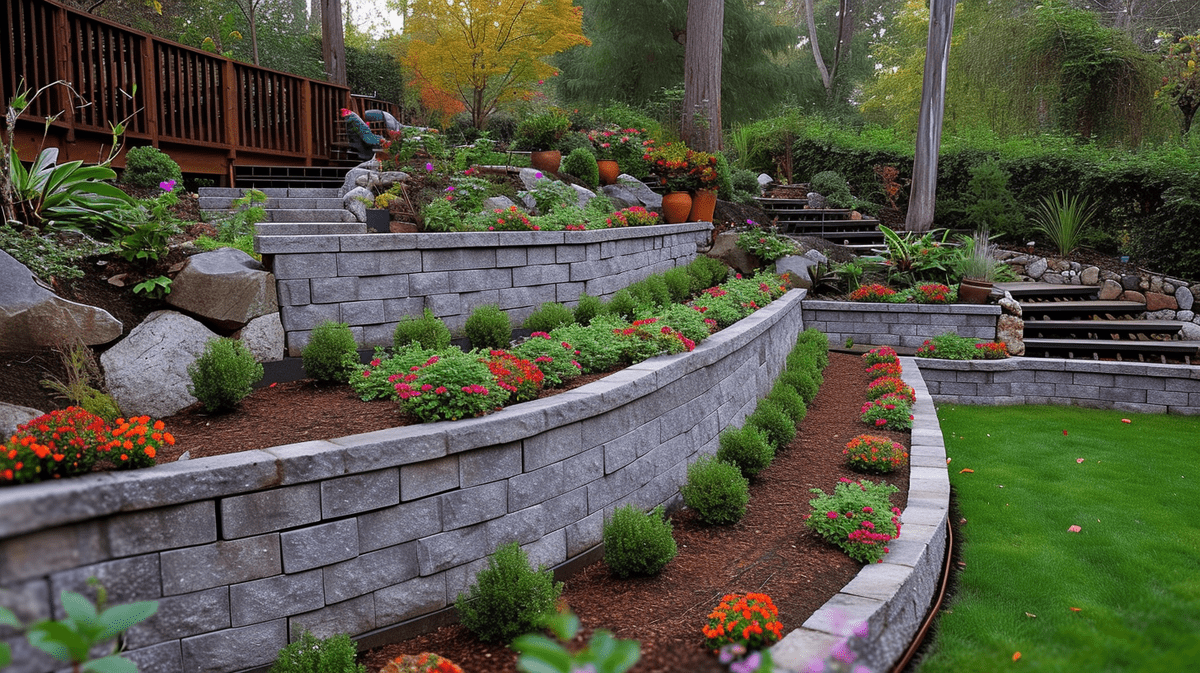 can i add plants or landscaping to my retaining wall